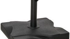 Outsunny Baza Patrata din Plastic pentru Umbrela de Soare, Baza de 20 kg cu Suport pentru Stalpi de 30mm, 35mm, 38mm