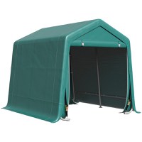 Outsunny Copertina pentru masini pentru Exterior 2,4x2m, Motociclete si Biciclete Tesatura PE, Verde | Aosom Ro - 1