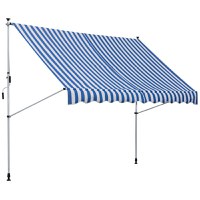 Outsunny Copertina Retractabilă cu Brațe și Manivelă, Rezistentă la Intemperii, Metal și Poliester, 300x150 cm | Aosom Romania - 1