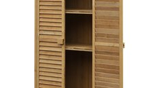 Outsunny dulap cu 3 rafturi pentru gradina, magazie pentru unelte impermeabil, lemn 87x46.5x160cm | Aosom Ro