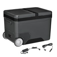 Outsunny Frigider Portabil Electric cu Compresor de 45L cu Maner Telescopic si Roti, pentru Masini si Camioane | Aosom Ro - 1