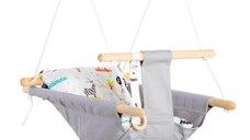 Outsunny leagan textil pentru copii 6-36 luni, 70x45x160cm gri | AOSOM RO
