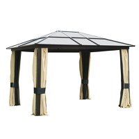 Outsunny Pavilion de Lux din Aluminiu Cort pentru Gradina 3x3.6x2.65m  - 1