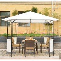Outsunny Pavilion Gazebo pentru Grădină Alb din Metal 3x3m - 1