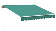 Outsunny Perdea Parasole Rulou de Perete Impermeabil, Verde inchis, 3x2.5m | Aosom Ro