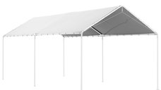 Outsunny prelata de schimb pentru garaj 10 x 20 ft, rezistenta la UV, cu corzi elastice, alba