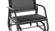 Outsunny scaun balansoar 2 in 1, metal, 75x66x85cm, negru | Aosom Ro