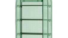 Outsunny sera de gradina, pentru plante, legume , fructe, protectia plantelor 80x49x160cm, verde | AOSOM RO