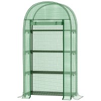 Outsunny sera de gradina, pentru plante, legume , fructe, protectia plantelor 80x49x160cm, verde | AOSOM RO - 1