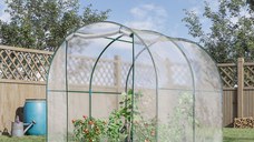 Outsunny sera gradina tip tunel din PVC, sera pentru plante, flori , legume, gradinarit 250x200x200 cm | Aosom Ro
