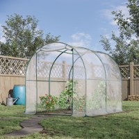 Outsunny sera gradina tip tunel din PVC, sera pentru plante, flori , legume, gradinarit 250x200x200 cm | Aosom Ro - 1