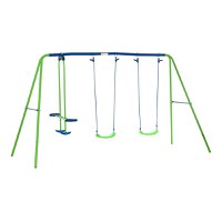 Outsunny, set jocuri de gradina, cu 4 leagane, 280x140x178 cm | Aosom Ro - 1