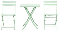 Outsunny Set Mobilier de Grădină Pliabil din Metal Verde Masă și Scaune pentru Spații Exterioare și Terasă Design Compact | Aosom Romania