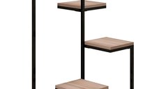 Outsunny Stand de Flori pe 4 Niveluri, Raft de Colt pentru Plante, Suport de Expunere pentru Ghivece, pentru Camera de Zi, Terasa, Balcon, Maro