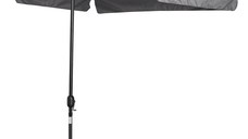 Outsunny Umbrela semicirculara pentru gradina cu manivela, 230x130x249cm, Gri | Aosom Ro
