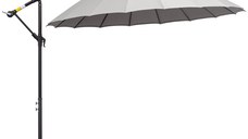 Outsunny Umbrela Suspendata cu Brat lateral Φ296cm pentru exterior, Gri