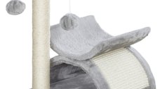 PawHut Copac pentru Pisici cu Stalp de Zgarieturi si Mingii 40x30x43cm Gri | Aosom Romania
