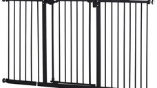 PawHut, gard extensibil din fier pentru animale, negru | Aosom Ro