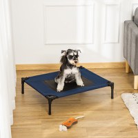 PawHut pat pentru caini, 76x61x18cm, albastru si negru | AOSOM RO - 1