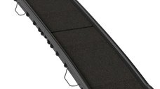 PawHut rampa pliabila pentru caini, din PP, cu panta blanda si suprafata antiderapanta, 155 x 38,5 x 15,5 cm, neagra