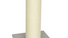 PawHut Stâlp de zgârietură pentru pisici 75,5 cm cu bază stabilă si sfoară din sisal natural, gri deschis