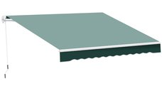 Perdea rulou manuala verde 2.5 x 2 m, cu protectie UV si intimitate | Aosom Romania