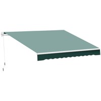 Perdea Rulou Manuală Verde, Protecție UV și Intimitate, 2.5x2m | Aosom Romania - 1