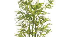Planta Artificiala HOMCOM de Bambus 90 cm cu 504 Frunze Verde si Ghiveci de Ciment | Aosom Romania