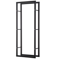 Raft Lemne pentru Casa si Gradina Greutate maxima 100kg Negru, Modern și elegant 60x25x150cm HOMCOM | Aosom RO - 1