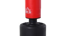 Sac de box HOMCOM cu baza ajustabila, inaltime 145-172 cm, rosu/negru
