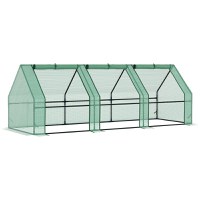 Sera gradina cu prelata Outsunny 270x90x90cm, verde | Aosom Romania - 1