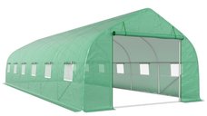 Sera tunel Outsunny pentru gradina, cu structura din otel, verde | Aosom Romania