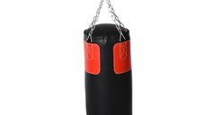 Set sac de box HOMCOM cu mănuși, 16 kg, Ø30 x 120 cm, negru si rosu | Aosom Romania