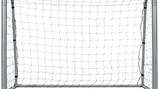 SPORTNOW Poarta de fotbal 6ft x 2ft, Plasa de fotbal pentru gradina cu tarusi de sol, montare rapida si simpla, Poarta pentru antrenament