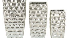 Suporturi pentru Vaze Mauro Ferretti - Set de 3 Piese, Dimensiuni Variate, Culoare Argintie
