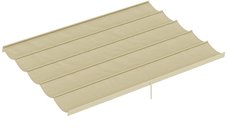 Umbra pentru Pergolă Outsunny cu 10 Orificii de Drenaj, Permeabilă, 4x3 m, Bej | Aosom Romania