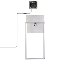 Usa automata pentru cotet pentru pui PawHut cu temporizator si senzor de lumina, cu corp complet din aluminiu, argintiu | Aosom Ro - 1