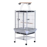 Voliera pentru Pasari PawHut cu Roti Inaltime 160cm Tavi pentru Alimente si Stinghii | Aosom Romania - 1