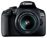 Aparat Foto D-SLR Canon EOS 2000D + EF-S 18-55mm IS II, 24.1 MP, Ecran 3inch LCD, Filmare Full HD (Negru) - 1