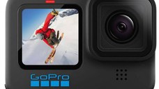 Camera Video de Actiune GoPro HERO10, Filmare 5.3K 30fps, 23MP, Waterproof, GPS, Bluetooth, Wi-Fi (Negru)