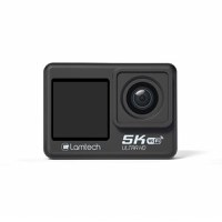 Camera video de actiune Lamtech LAM113232, 24MP, 5K, Ecran dual 2inch + 1.4inch, Waterproof 30 m (Negru) - 1