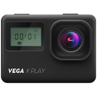Camera video sport Niceboy VEGA X Play, WiFi, DVR, Webcam, Display LCD 2inch + 0.96inch monocrom, 16Mpx, 170 grade, 4K@30fps, 2.7K@30fps, Full HD@60fps, MicroSD, functie Slow-Motion si time lapse, aplicatie mobila, incarcare USB-C (Negru) - 1
