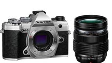 Kit Aparat foto Mirrorless Olympus OM-5, 20.4MP, 4K + obiectiv 12-40mm PRO II (Argintiu)