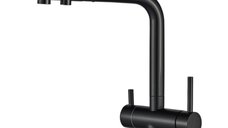 Baterie de bucatarie 3 cai cu pipa extractibila SH-404 Graphite