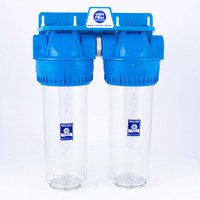 Sistem de filtrare duplex transparent AQUAFILTER 10 (FHPRCLx-3B-TWIN) - 1