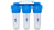 Sistem de filtrare Triplex transparent 10   in 3 etape Aquafilter FHPRCLx-3B-TRIPLE