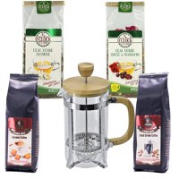 Aroma Energy Brew – French Press 600 ml, 2 ceaiuri verzi si 2 cafele aromate - 1