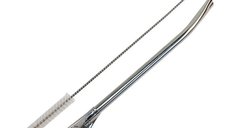Bombilla Metalica cu Perie de Curatare - Ideal pentru Ceaiul Mate
