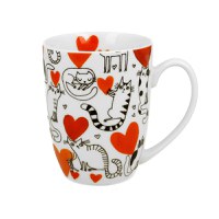 Cana 350ml HEARTS CATS - 1