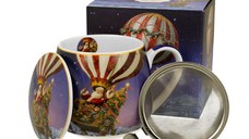 Cana 430ml cu infuzor Balonul lui Mos Craciun